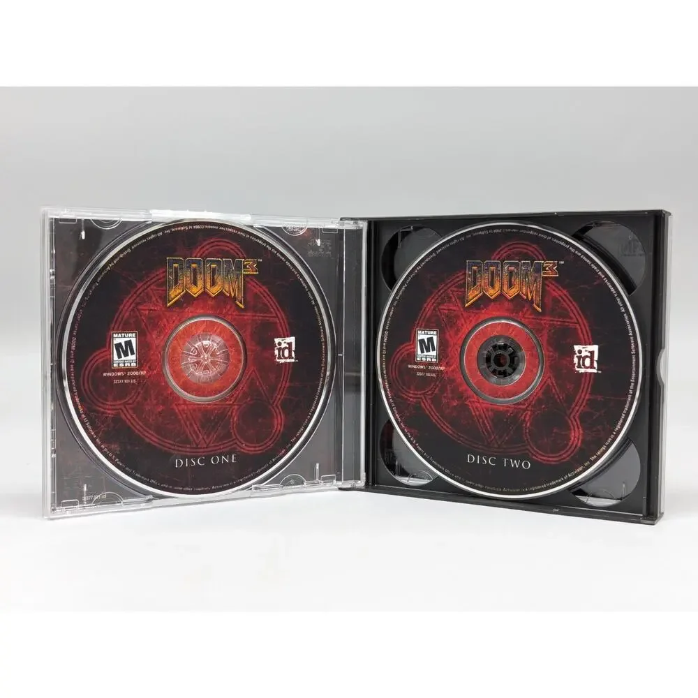 Doom 3 PC CD-ROM Video Game Activision ID 2004 Tested 3 Discs
